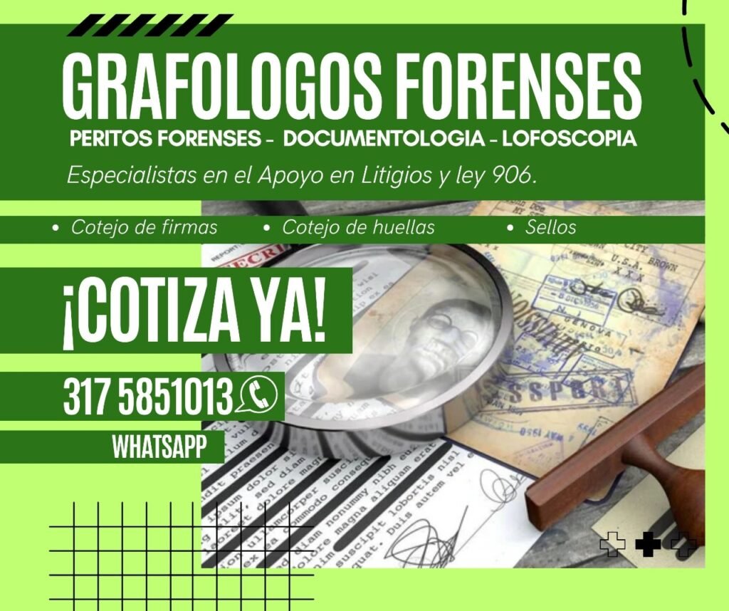 servicios de grafologia forense en Bogotá